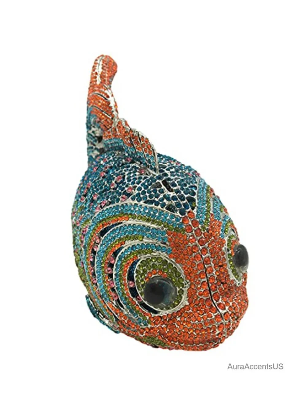 Handcrafted Crystal Fish Clutch Evening Bag for Women Wedding Prom Party